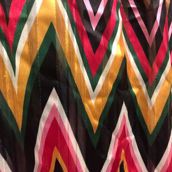 INC Women's Colorful Chevron Surplice Neck Bell Sleeve Top Plus Sizes 2X/3X - Picture 5 of 15